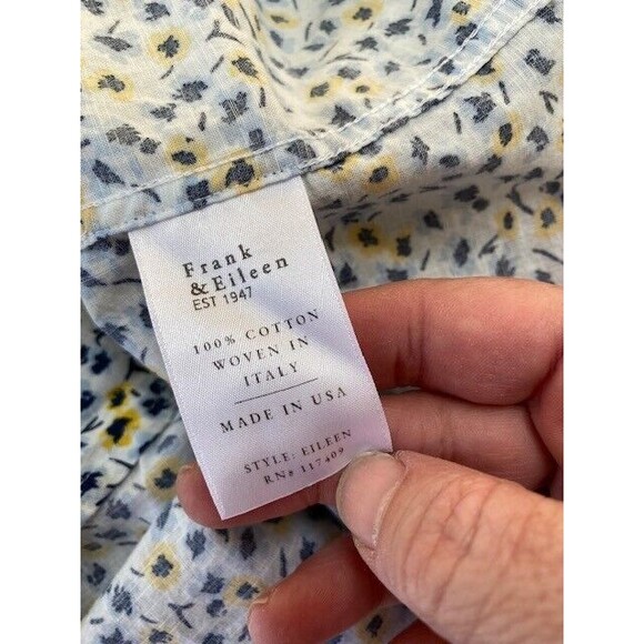 Frank & Eileen Blue and Yellow Button Down Shirt - Picture 12 of 13